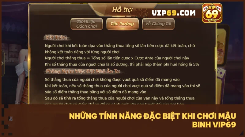 Mậu Binh Vip69 và hành trình chinh phục bộ bài 13 lá đỉnh cao 4 Cơ chế tự động điều chỉnh điểm để tránh đặt nhỏ ăn to, giữ game công bằng tuyệt đối.