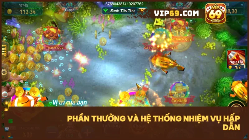 Khám phá Crazy Fishing 2 tại Vip69: Săn Boss khủng, nổ hũ cực đã 4 Quay thưởng mỗi ngày, nhiệm vụ theo tuần và hàng loạt sự kiện giúp bạn không bao giờ chơi “trắng tay”.