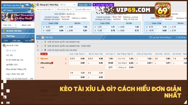 Kèo tài xỉu là gì? Cách đọc và bí quyết tăng tỷ lệ thắng 2 Kèo tài xỉu là cược tổng bàn thắng cao hay thấp hơn mốc nhà cái đưa ra.